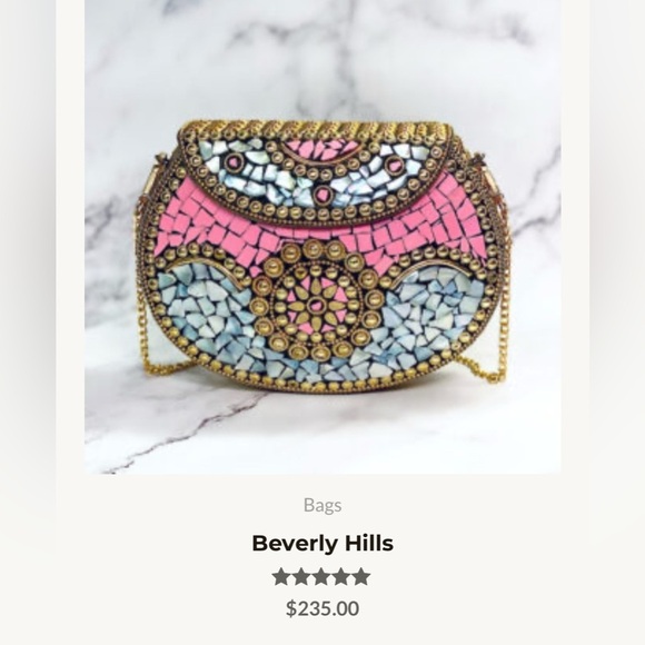 NEW‼️RAMLA Beverly Hills Mosaic Mini Handbag with Detachable Chain Strap - Picture 2 of 13